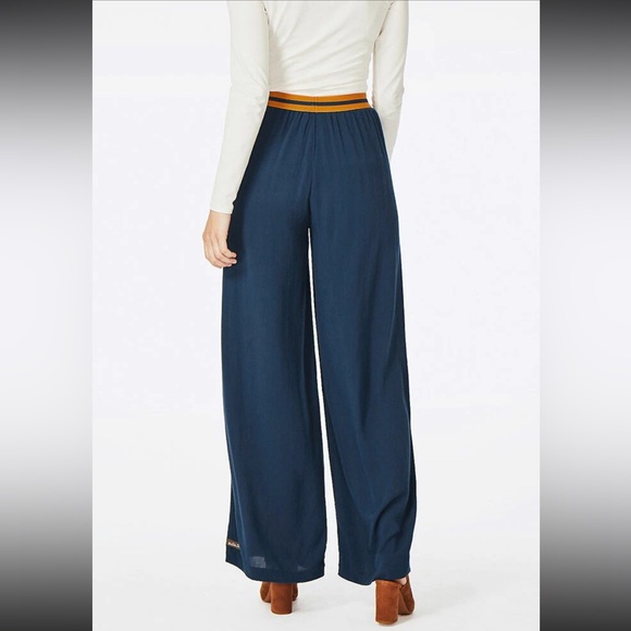 Matilda Jane‎ Try Something New Navy Pull On Wide Leg Gauzy Pants Lagenlook - Picture 3 of 9